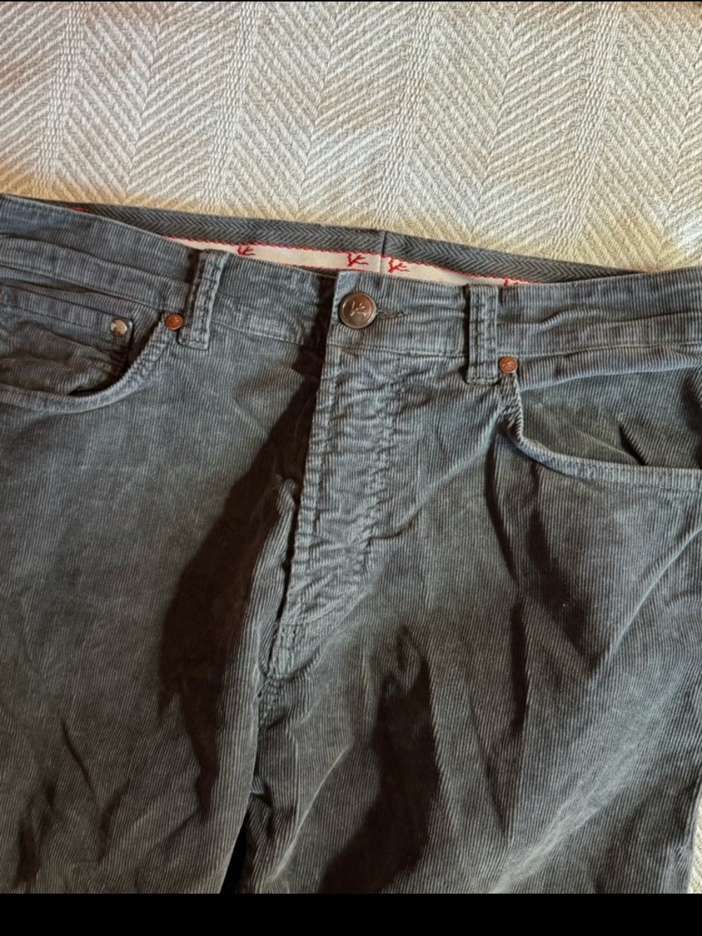 Isaia Dark Grey Cords Size IT 48 / US ~31"